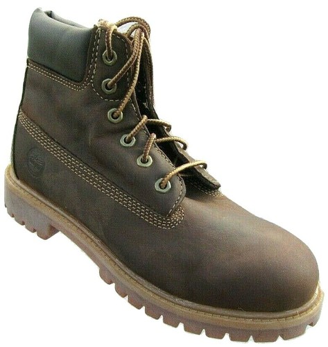 Kids Junior Childrens Boys Distressed Brown Leather Timberland 6\