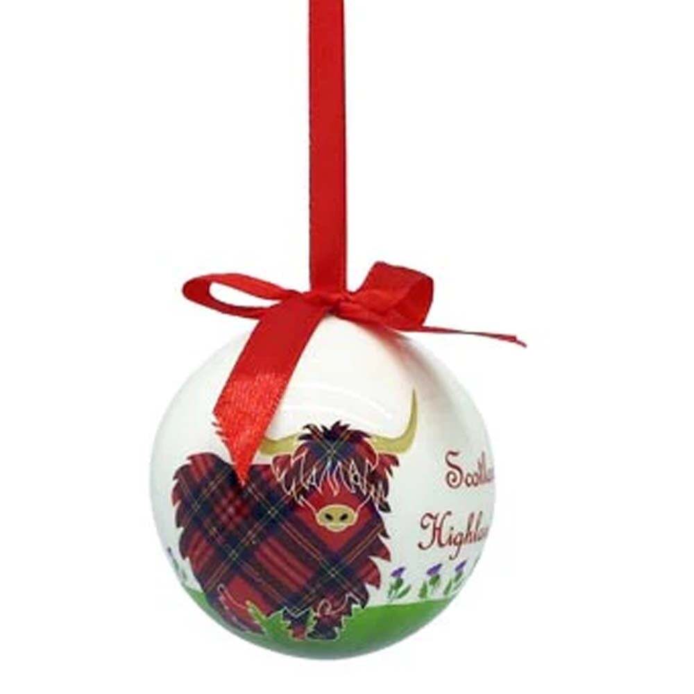 Islandcraft Highland Cow Bauble in Gift Box CL-88-409