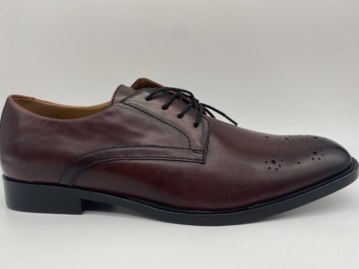 Alfani Darwin Oxblood Lace Up Oxford Shoes Dress Shoe Cap Toe Oxford Diablo Antique – Ace Marks main image 3