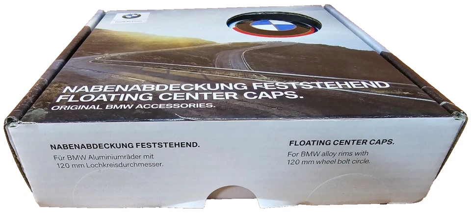 Tapacubos centrales de rueda flotantes BMW 50 aniversario 68 mm  Foto 3 de 4