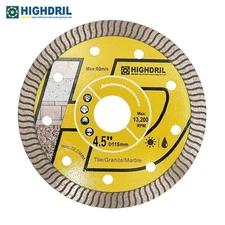 1pc 4.5" Turbo Diamond Saw Blade Porcelain Tile Granite Cutting Disc Cutter