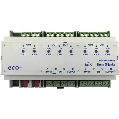 Lingg&Janke - Bussystem-Kombi I/O Gerät Binär-Ein/-Ausgang eco+ BEA8FK16H-E 8-fa