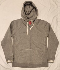 Women's Mitchell Ness Distressed Full-Zip Gray Hoodie Sz 2XL Fitted