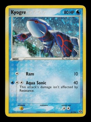 Pokemon Karte Kyogre 6/106 ex Smaragd Foil Vintage Rare Foil MP 2005