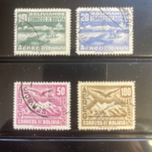 1941 Bolivia Sc. C83-85 Used Complete Set $17.50