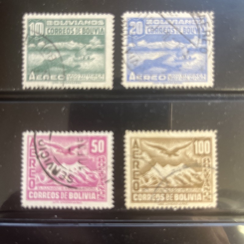 1941 Bolivia Sc. C83-85 Used Complete Set $17.50