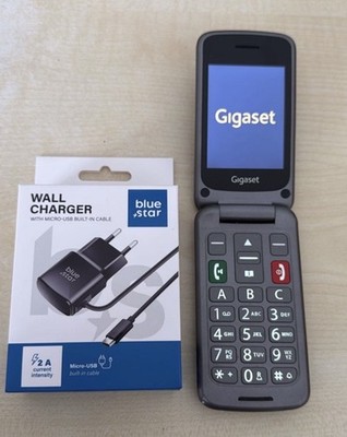 GIGASET GL590 DUAL SIM GRAU Geprüft, Händler, Volle Funktion, Accu Neu, Komplett