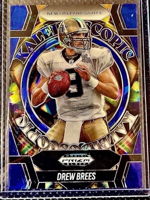 2025 Panini Prizm Black Kaleidoscopic Blue Ice Prizm /125 #4 Drew Brees