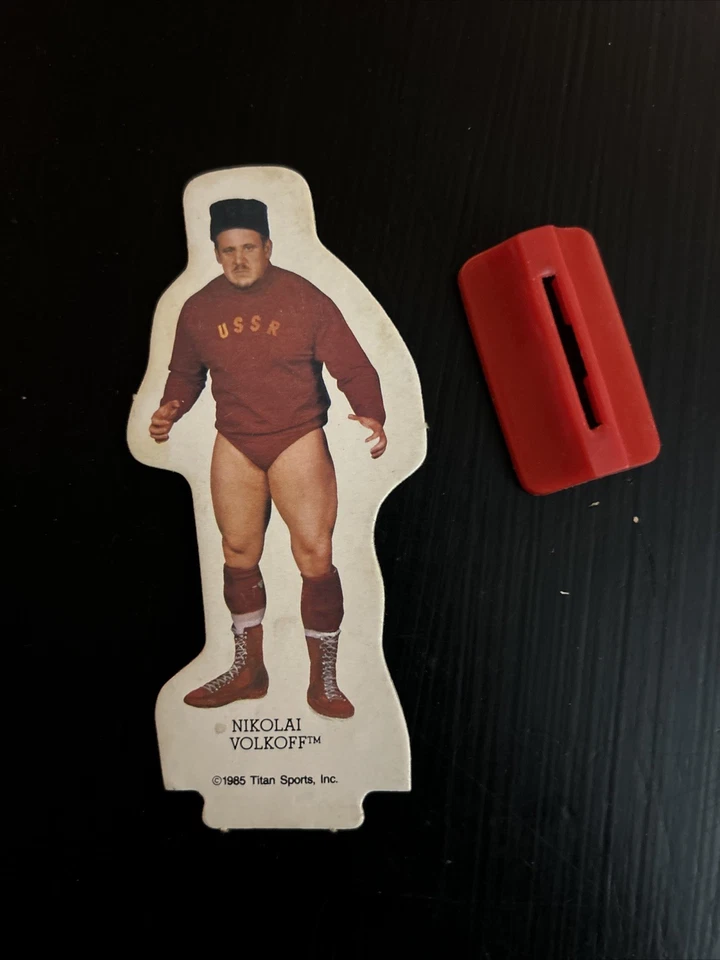 Nikolai Volkoff WWF Superestrellas Lucha Libre Juego de Mesa Pieza 1985 Titán ¡Con Soporte! Foto 3 de 3