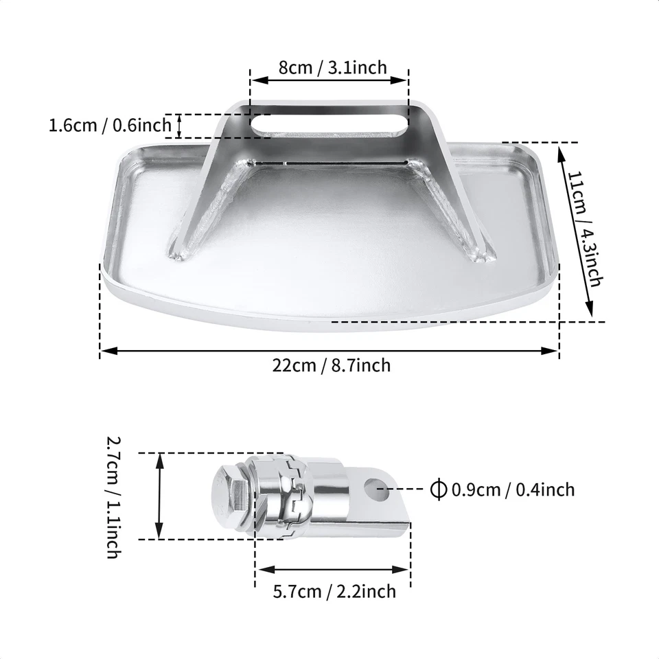 Chrome Motorcycle Foot Board Floorboards For Harley Honda Yamaha Kawasaki Suzuki Foto 2 de 4