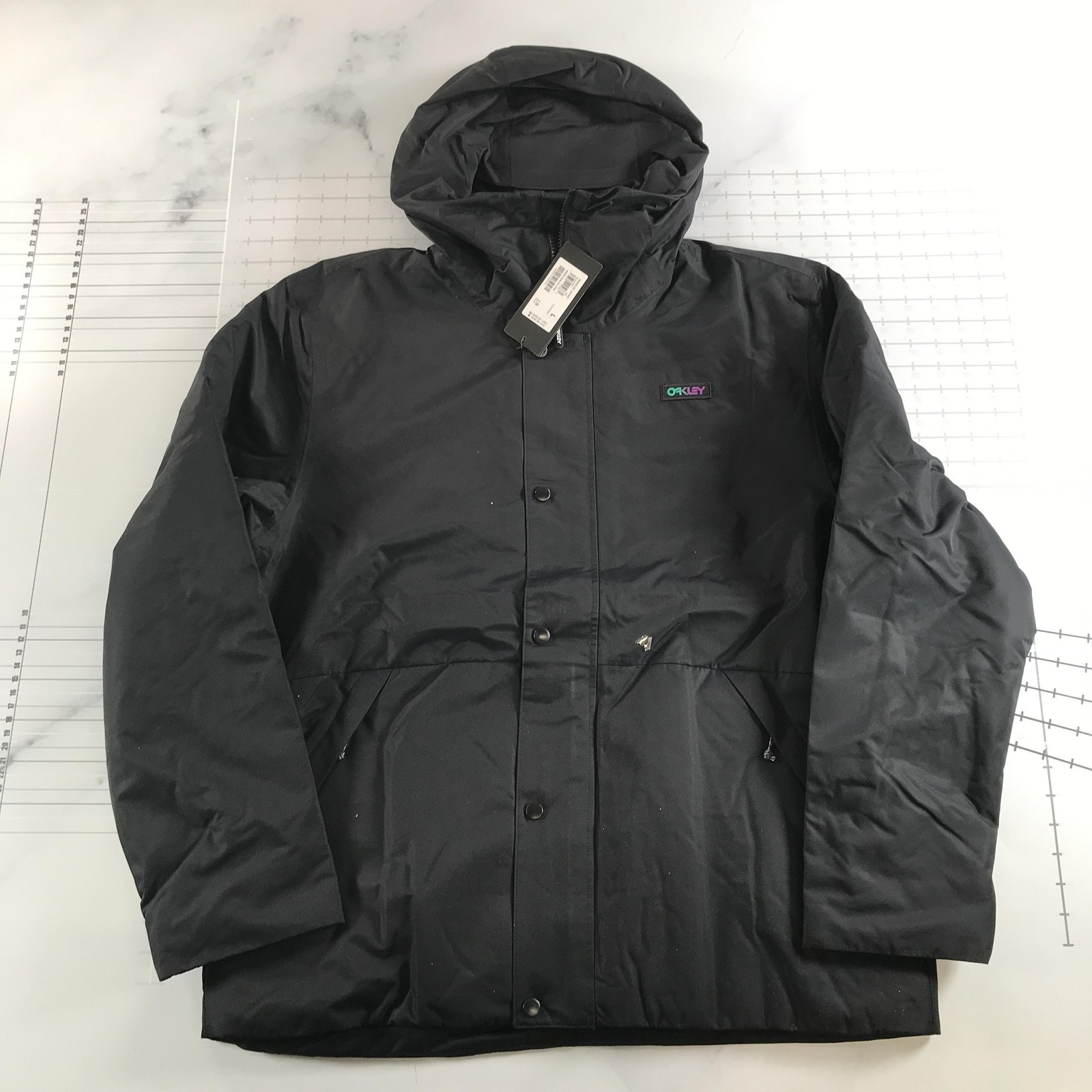 Oakley Jacket Mens Large Black Range RC Insulated Hooded Ski