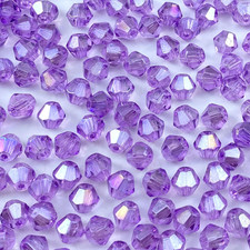 400Pcs 4Mm Bicone Crystal Glass Beads Loose Spacer Beads Faceted Craft Beads for