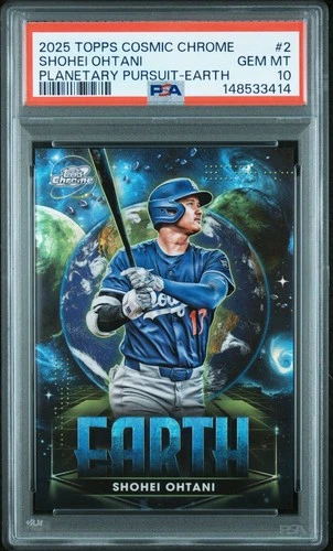 2025 Topps Cosmic Chrome Shohei Ohtani Planetary Pursuit Earth PSA 10 Dodgers