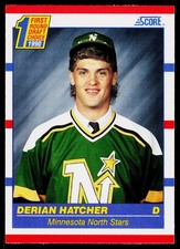 Derian Hatcher, 1990-91 Score American, #430, Minnesota North Stars, RC