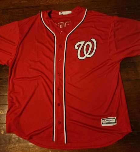 Washington Nationals Bryce Harper Men's Sz 4XL Red Majestic Jersey