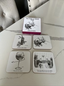 The New Yorker Wine Edition Coasters X4 New In Box.