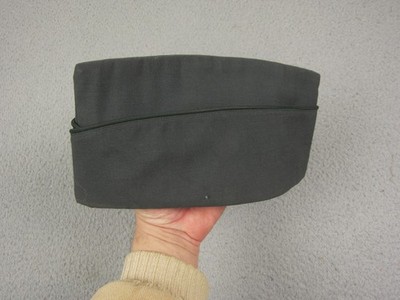 Vintage US Army Garrison Cap Mens 6 3/4 Green Military Trop Wool AG-344 70s