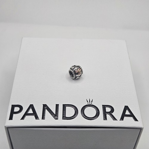 Pandora Charm Gold Mum 14K Two Tone Pink Genuine ALE 925 790574CZS