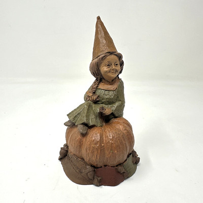 Tom Clark PUMPKIN Figurine Fall Harvest Gnome Cairn Studios #1120 1986 Ed #66