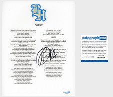 Kevin Abstract 'Brockhampton' Rapper Signed Lyric Sheet 'SUGAR' ACOA