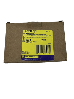 #ad Square D QO240GFI 40 Amp Double Pole 240V Pigtail Neutral GFCI Ground Fault Circ $59.99