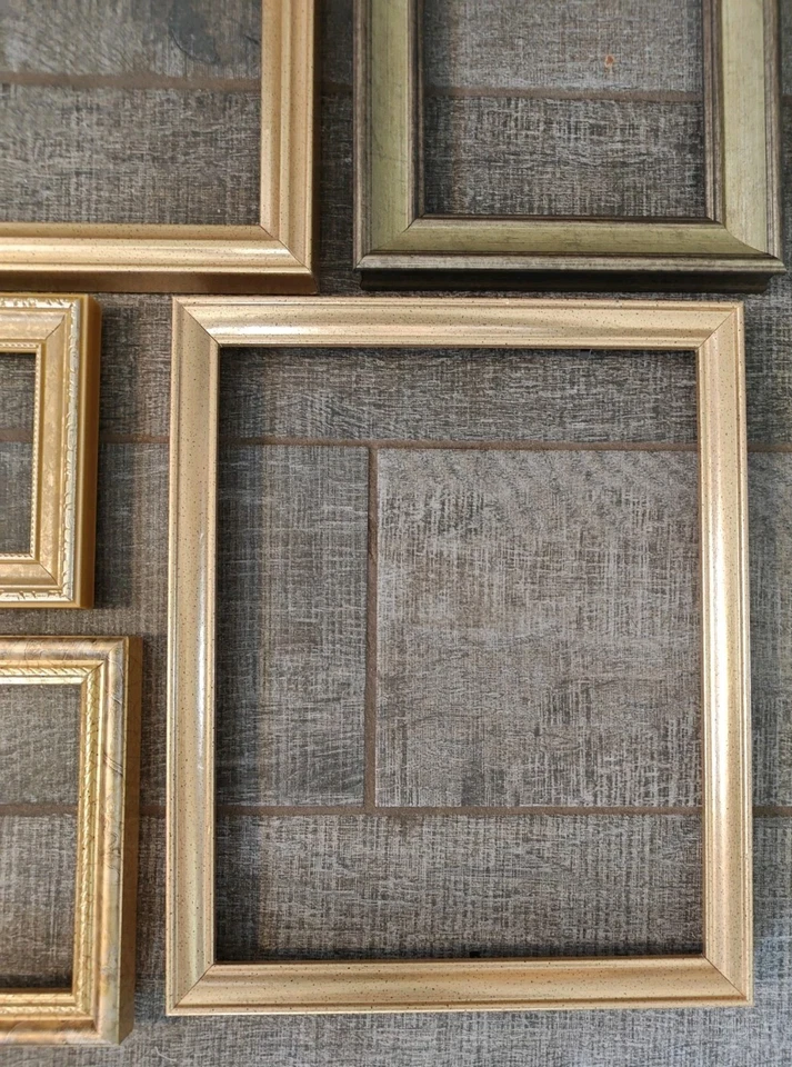 Vintage Ornamentado PICTURE FRAMES Galeria Arte de Parede Decoração Verde Lote de 7 Ouro Eco NE - Imagem 3 de 4