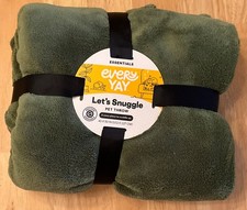 Every Yay Let's Snuggle Loden Green Pet Throw Blanket 40 X 50in 