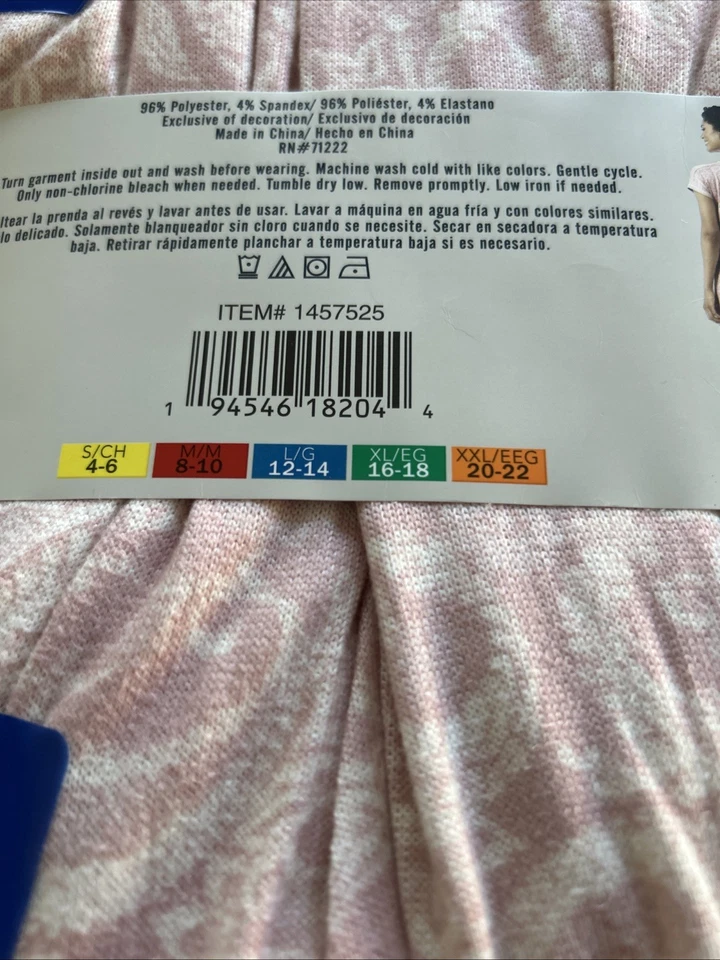 NEW Lucky Brand Women’s 4-Piece Pajama Set (Pink Floral Paisley, Size L) - Image 3 of 4