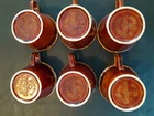 Hull Pottery Brown Drip Coffee Mugs
