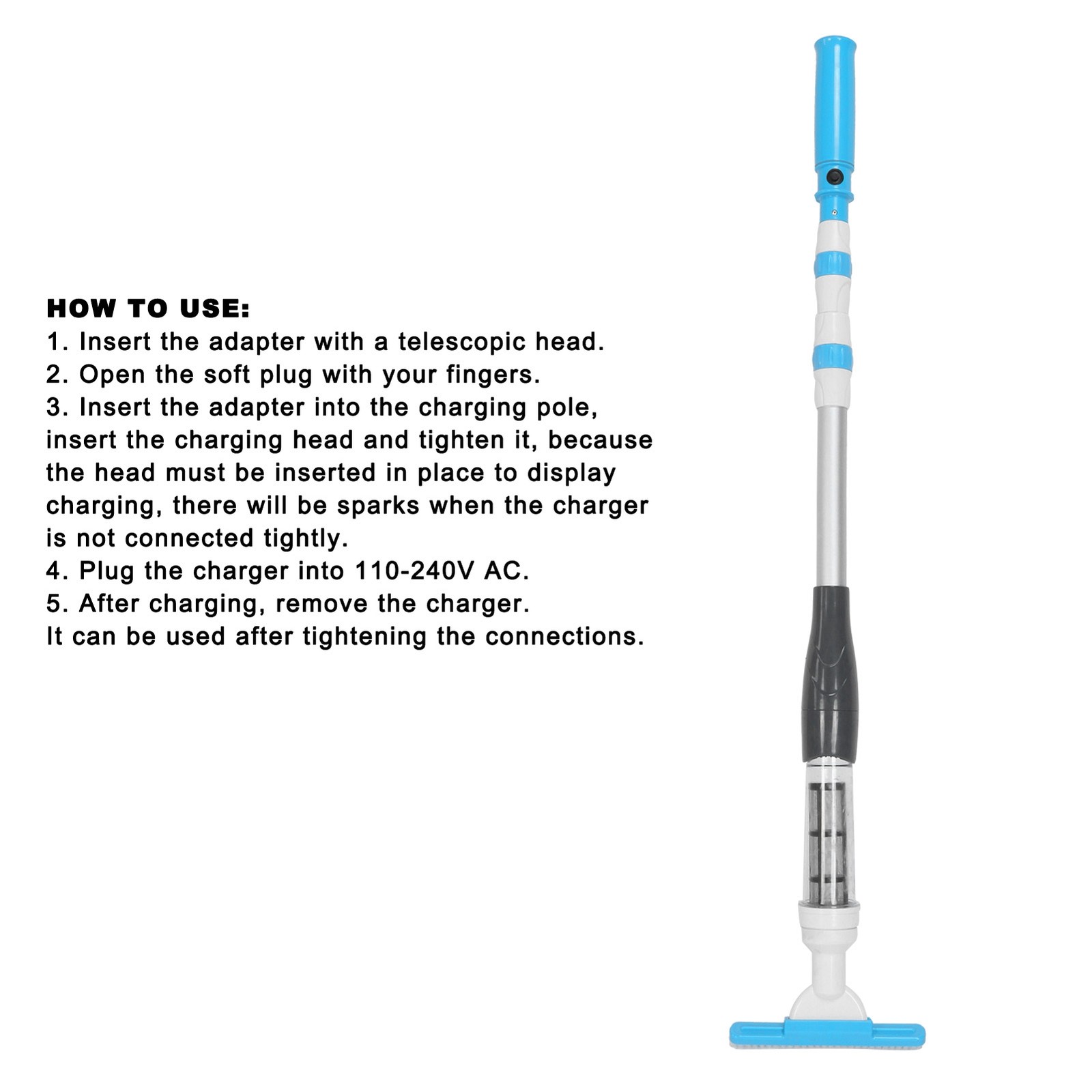 Cabezal de succión para aspiradora de piscina con cepillo piso pared peldaños herramientas de limpieza BAJ