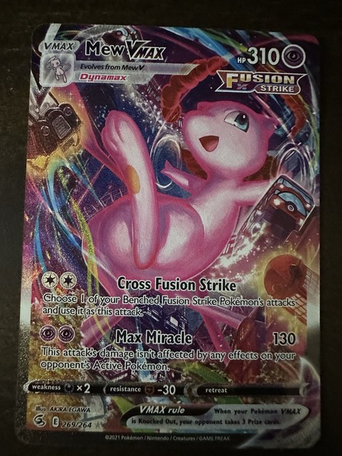 Mew VMAX Alternate Art Secret 269/264 Swsh08: Fusion Strike Holo