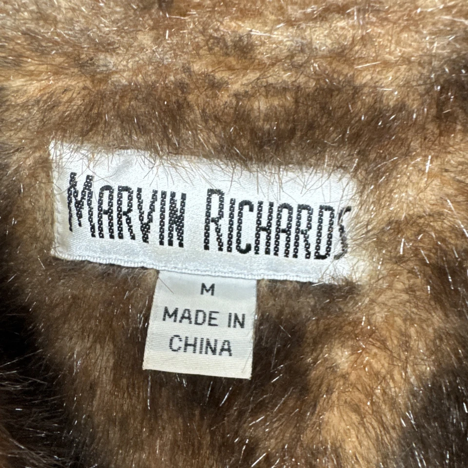 Chaqueta vaquera de camionero para mujer Marvin Richards talla M líneas de piel sintética abrigo delantero con botones Foto 4 de 4