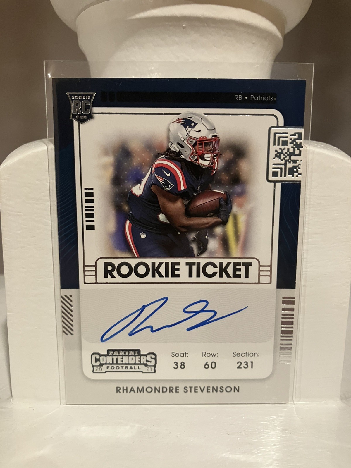 2021 Panini Contenders Rookie Ticket Auto Rhamondre Stevenson #133 SP patriots