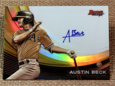 2017 Bowman's Best MONOCHROME REFRACTOR PROSPECT ROOKIE AUTO Austin Beck /50