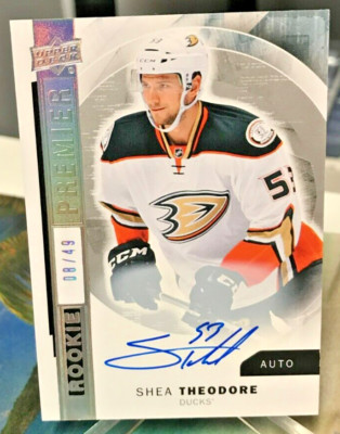 SHEA THEODORE RC #8/49 SPECTRUM UD PREMIER ROOKIE R-18 2015 VEGAS SSP