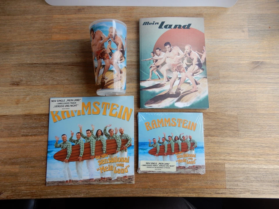 4 x RAMMSTEIN MEIN LAND VINYL CD HEFT POSTKARTEN TOUR BECHER SET KONVOLUT OVP - Bild 3 von 4