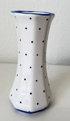Gmundner Keramik Tupferl blau Vase Blumenvase 14,5 cm GK1912 (2512DE28) 07/26 - Bild 1 von 4