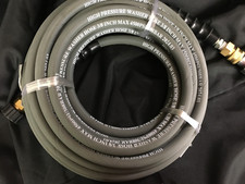 4,000 PSI 3/8" x 50' Grey Rubber Hose w/ QC Couplers- FREE SHIPPING
