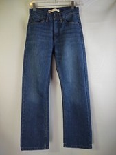 Levi's Size 14 Slim 505 Regular Dark Blue Denim Jeans Pants