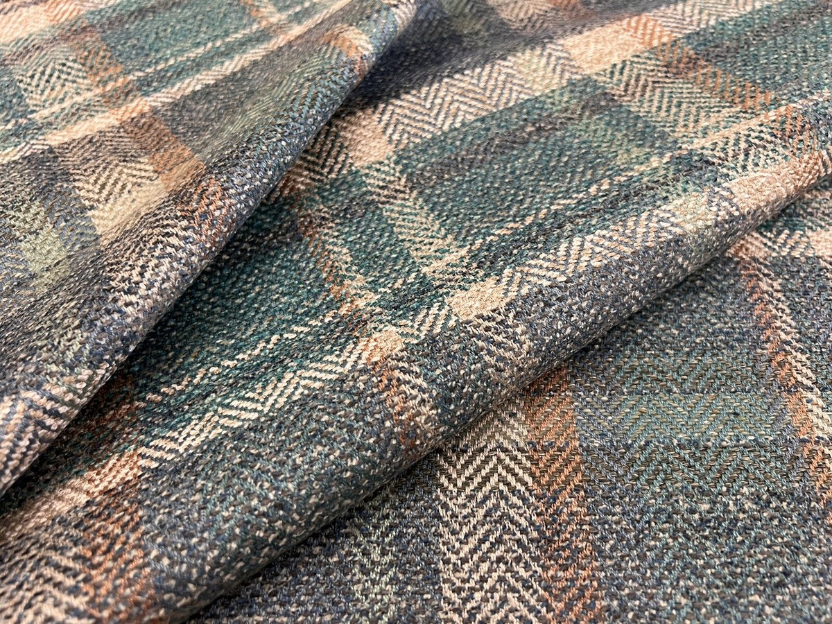 Colefax & Fowler Plaid Uphol Fabric- Magnus Plaid / Blue