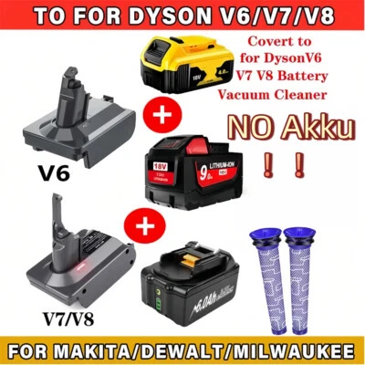 MARKENLOS Für Makita 18V Dyson V6 V7 V8 Staubsauger Konverter Adapter Werkzeug Serie Akku