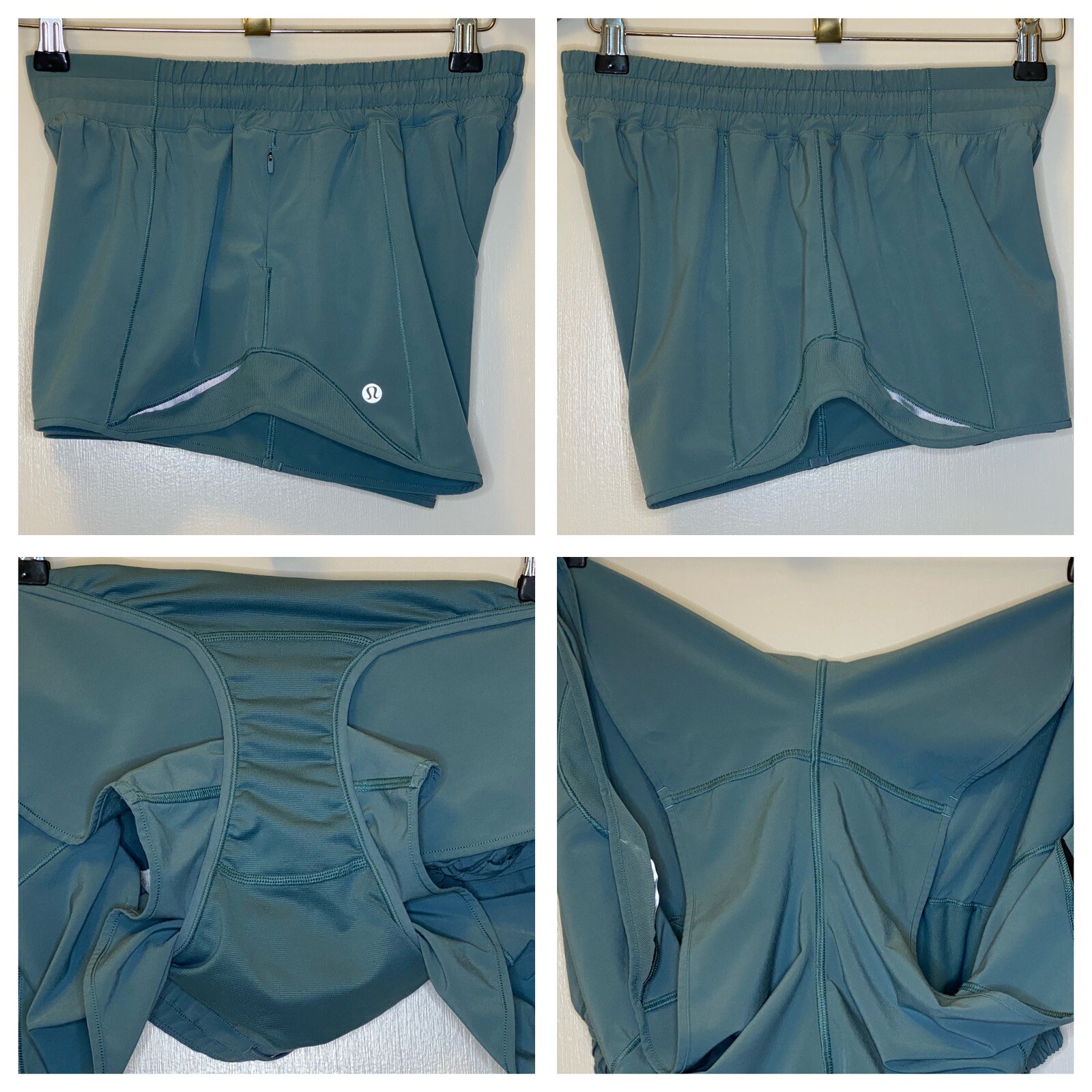 VERY RARE "Aquatic Green” Hotty Hot Shorts-Worn Once! Sz 8 Lululemon 4” Women image 10
