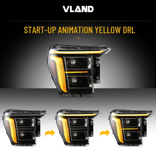 VLAND Full LED Headlights& LED Tail Lights For 2021-2023 Ford F150 F-150 - Bild 4 von 30