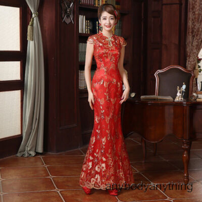 green emerald velvet dress Runway Goddess – Luxury New Chinese Style Mermaid Qipao Evening Gown Black Fishtail Dress / XXL main image 1