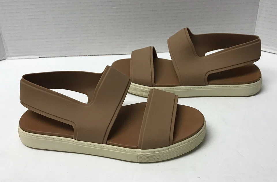 Женские сандалии Vince размер США 6M/EU 36 водонепроницаемые резиновые с ремешком желтовато-коричневые без шнуровки - Изображение 3 из 4