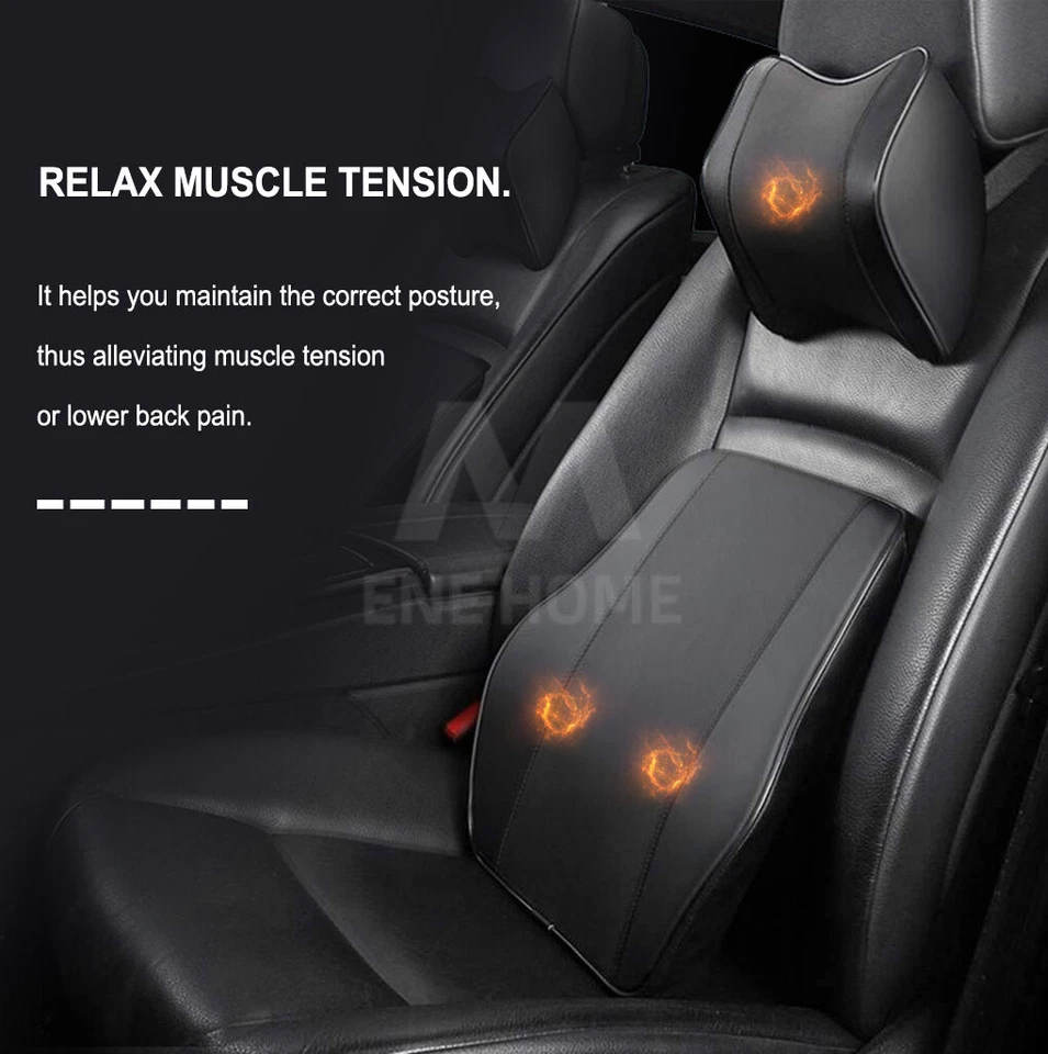 Car Seat Memory Foam Lumbar Back Pillow Support Back Cushion Neck Pillow Cushion - image 2 of 4