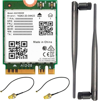 Wireless AX210 NIC, Gigabit Tri-Band Wi-Fi 6E, 802.11AX Standard, Bluetooth 5.2,