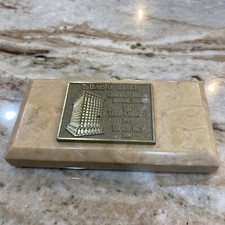 Texaco Gas Oil 75th Anniv Marble Paper Weight 1915 1990 General Office Houston