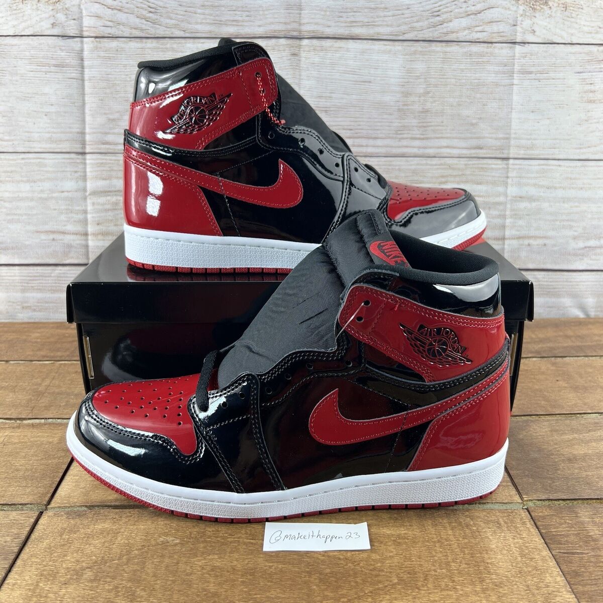 Jordan 1 Retro High OG Patent Bred Men's - 555088-063 - US