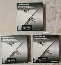 3 x Kensington Combination Locks for Laptops, Brand New